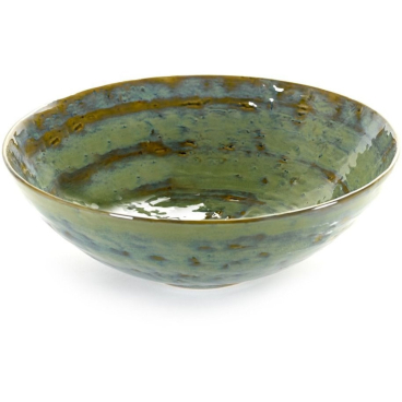 SERAX Pure Salatschale L Ø 32 cm, Höhe 10,5 cm – grün, Steingut, Designer Pascale Naessens, spülmaschinenfest Ø 32 cm - Höhe 10,5 cm - Bild-Darstellung des Produktes 1