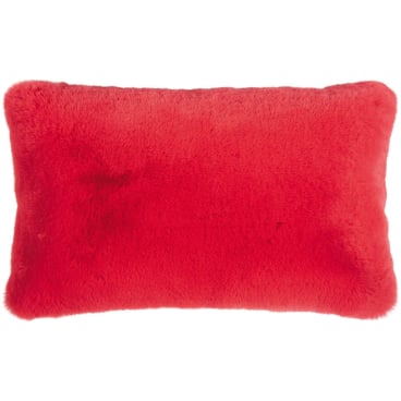 pad EVITA Kissenhülle Kunstfell-Optik 35 x 60 cm, Rot, 100% Polyester, mit Reißverschluss 35x60 cm - Bild-Darstellung des Produktes 1