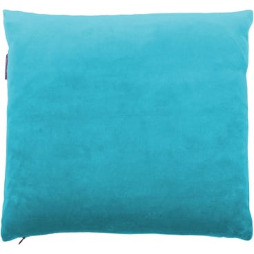 farbenfreunde Nicky-Kissenhülle quadratisch 40x40 cm, samtweich, 80% Baumwolle/20% Polyester, türkis, mit Reißverschluss 40x40 cm - Bild-Darstellung des Produktes 1