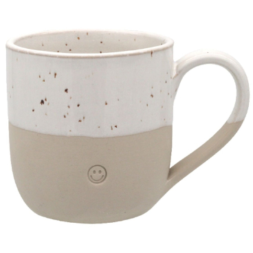 Eulenschnitt Cappuccino-Tasse, handgemachtes Steingut, 190 ml, Made in Portugal Smiley - Bild-Darstellung des Produktes 1