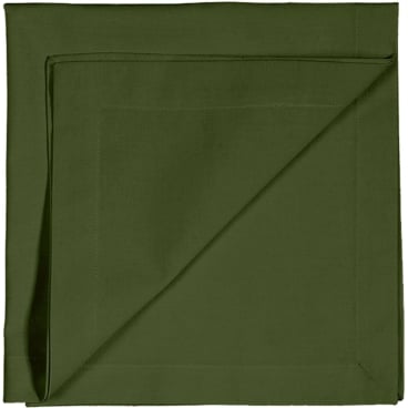 Linum ROBERT Servietten 4er-Set, 100% Baumwolle, dicht gewebt, Oliv (A93) dark olive green A93 - Bild-Darstellung des Produktes 1