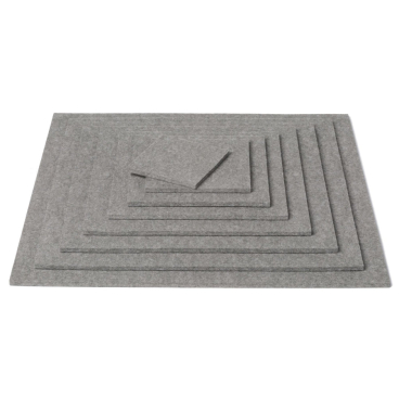 HEY-SIGN Untersetzer quadratisch 10 x 10 cm, Naturfilz 5 mm, 100% Schurwolle, Made in Germany, grau 10x10 cm - Bild-Darstellung des Produktes 1