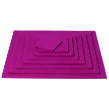 HEY-SIGN Untersetzer quadratisch 10 x 10 cm, 100% Schurwolle, 5 mm, violett 10x10 cm - Bild-Darstellung des Produktes 1