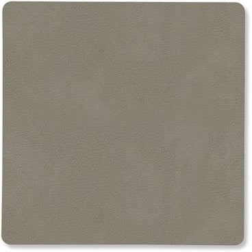 Lind DNA Square Nupo Glasuntersetzer, 4er-Set – recyceltes Nupo-Leder & Naturkautschuk, grau 10x10 cm - Bild-Darstellung des Produktes 1