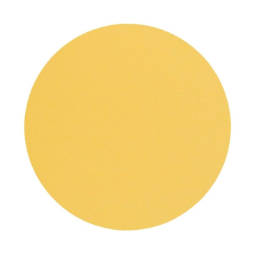 Lind DNA Circle Nupo Glasuntersetzer Ø10 cm, recyceltes Leder/Naturkautschuk, gelb Ø 10 cm - Bild-Darstellung des Produktes 1