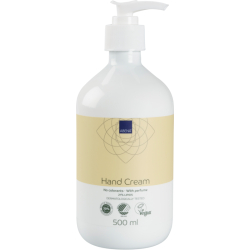Abena Re-Seller GmbH ABENA Handcreme, Fettgehalt 21 %, parfümiert, Creme mit einem hohen Gehalt an pflanzlichen Ölen für jeden Hauttypen, 500 ml - Pumpflasche 6656