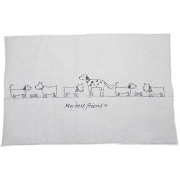 David Fussenegger SILVRETTA my best friend Hundematte, gefüttert, 80 x 120 cm, grau. 80x120 cm - Bild-Darstellung des Produktes 1