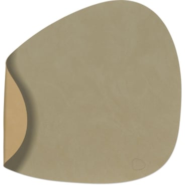 Lind DNA Double Curve Nupo wendbares Tischset aus recyceltem Leder und Naturkautschuk, stabil sowie wasser- und schmutzabweisend. 37x44 cm - Bild-Darstellung des Produktes 1