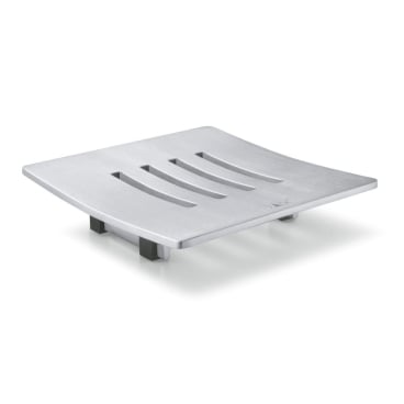 ZACK ABBACO Seifenablage aus 18/10 Edelstahl, matt gebürstet, mit rutschfesten Gummifüßen. Edelstahl, matt gebürstet - Bild-Darstellung des Produktes 1