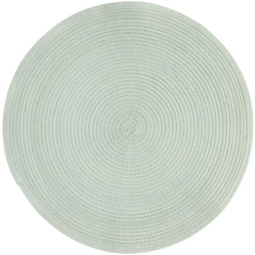 Pichler SAMBA Platzset rund, 100% Polyester, maschinenwaschbar, einfarbige Flechtstruktur in moderner Melange-Optik. Ø 38 cm, türkis - Bild-Darstellung des Produktes 1