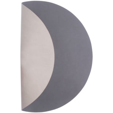 Lind DNA Double Circle Nupo Tischset – recyceltes Leder & Naturkautschuk, nachhaltig, stabil und wasserabweisend. anthracite/light grey - Bild-Darstellung des Produktes 1