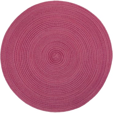 Pichler SAMBA Platzset rund, 100% Polyester, maschinenwaschbar, einfarbige Flechtstruktur in moderner Melange-Optik. fuchsie - Bild-Darstellung des Produktes 1