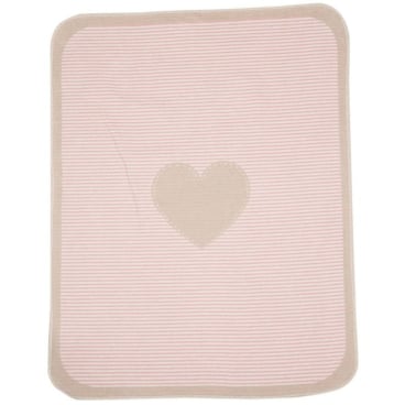 David Fussenegger KIDS JUWEL Herz Babydecke 70 x 90 cm, rosa, 95% Baumwolle. 70x90 cm - Bild-Darstellung des Produktes 1