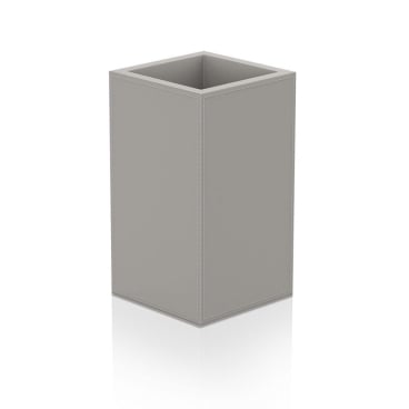 Decor Walther BROWNIE KOE Köcher, Kunstleder, taupe, quadratisch, 7 x 12,5 cm. taupe - Bild-Darstellung des Produktes 1