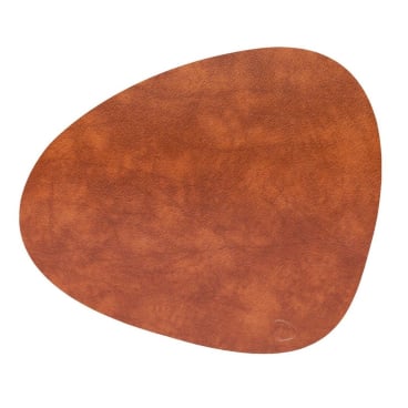 Lind DNA Curve Bull Platzset – recyceltes Leder & Naturkautschuk, wasser- und schmutzabweisend. cognac - Bild-Darstellung des Produktes 1