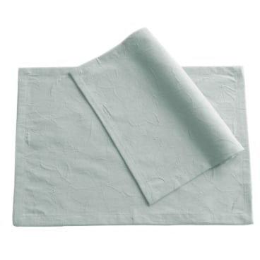 Pichler JUNO Platzset 6-teilig – Baumwoll-Jacquard, blau, florale Struktur. cloud - Bild-Darstellung des Produktes 1