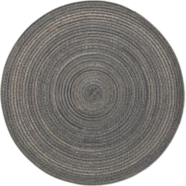 Pichler SAMBA Platzset rund, 100% Polyester, maschinenwaschbar, einfarbige Flechtstruktur in moderner Melange-Optik. Ø 38 cm, rund, Farbe: grau - Bild-Darstellung des Produktes 1