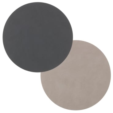 Lind DNA Double Circle Nupo Tischset – recyceltes Leder & Naturkautschuk, nachhaltig, stabil und wasserabweisend. Ø 40 cm - Bild-Darstellung des Produktes 1