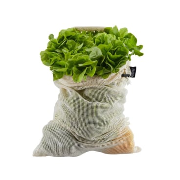 GEFU AWARE Obst- und Gemüsenetz 3-teilig S/M/L, 100% Baumwolle, natural/beige. 3-teilig je 19x30/29x33/29x44 cm - Bild-Darstellung des Produktes 1