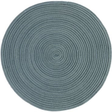 Pichler SAMBA Platzset rund, 100% Polyester, maschinenwaschbar, einfarbige Flechtstruktur in moderner Melange-Optik. eukalyptus - Bild-Darstellung des Produktes 1