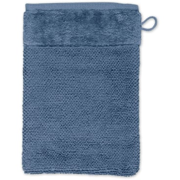 Möve Bamboo Luxe Waschhandschuh uni, kuschelweiches Frottier aus Bambus-Zellstoff, besonders saugfähig und robust, Made in Germany. steelblue - Bild-Darstellung des Produktes 1