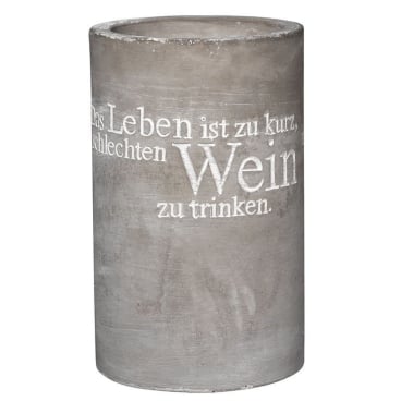 räder Vino Apéro Beton Flaschenkühler – Das Leben ist schön. H 21 cm - Bild-Darstellung des Produktes 1