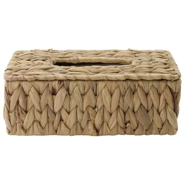 House Doctor Kosmetiktuchbox Clean, handgeflochtene Wasserhyazinthe, Beige. 27x14x9 cm - Bild-Darstellung des Produktes 1