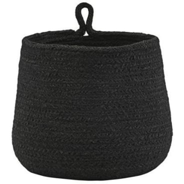 House Doctor Hang Korb aus Seetang, dekorativer Hängekorb mit kleinem Henkel, H 16 cm Ø 18 cm. Höhe 16 cm - Ø 18 cm - Bild-Darstellung des Produktes 1