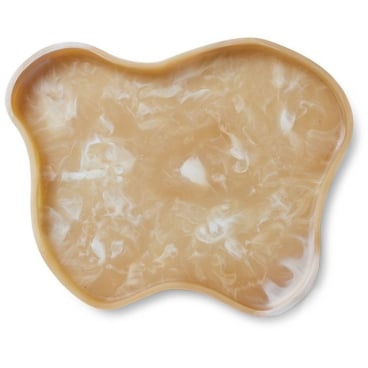 HK living Patio Tablett – marmoriertes Polyesterharz, creme, bruchfest. cream - Bild-Darstellung des Produktes 1