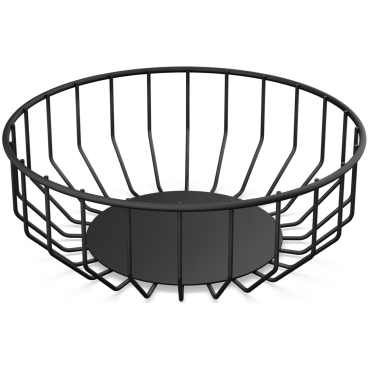 ZACK ABASSO Brotkorb, pulverbeschichteter 18/10 Edelstahl, Ø 26,5 cm, schwarz. ø 26,5 cm - Höhe 9,6 cm - Bild-Darstellung des Produktes 1