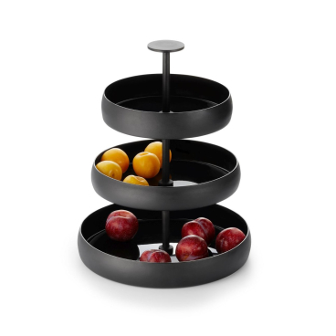 Philippi Negretto Etagère, schwarz, Aluminium emailliert, Ø 31 cm. schwarz - Bild-Darstellung des Produktes 1