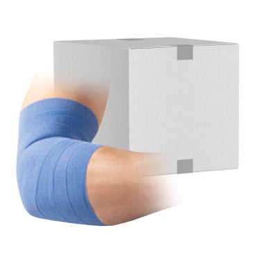 Haftelast® Fixierbinde, latexfrei, blau 1 Packung = 6 Stück, lose im Karton, Maße: 6 cm x 20 m - Bild-Darstellung des Produktes 1