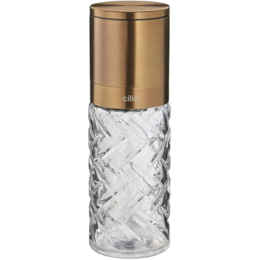 Cilio CRISTALLO Pfeffer- und Salzmühle, 16 cm, stufenlos verstellbares Keramikmahlwerk, mit Aromadeckel. kupfer - Bild-Darstellung des Produktes 1