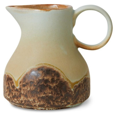 HK living 70's Ceramic Milchkanne, handgefertigte Keramik, 128 ml. shell - Bild-Darstellung des Produktes 1
