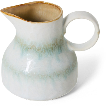 HK living 70's Keramik-Milchkännchen, Retro-Design, spülmaschinenfest. 9,3 x 7,5 x 8 cm - Bild-Darstellung des Produktes 1