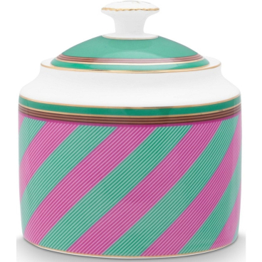 Pip Studio Chique Stripes Zuckerdose, 550 ml, Bone China-Porzellan. 550 ml - Bild-Darstellung des Produktes 1