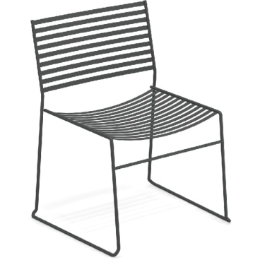 emu AERO Loungesessel – stapelbarer Loungesessel aus Stahl, formschönes Design, leichtes Gestell, verschiedene Farben. antikeisen - Bild-Darstellung des Produktes 1