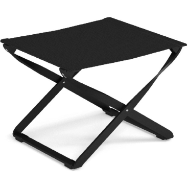 emu CIAK Sitzpouf/Beinauflage, pulverbeschichtetes Aluminium, schwarz. Schwarz - Bild-Darstellung des Produktes 1