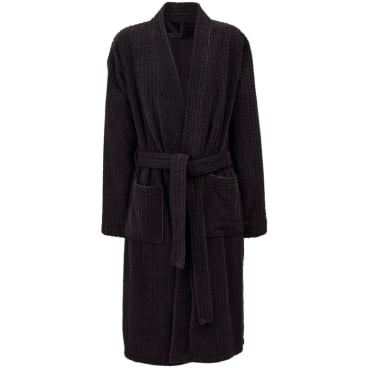 Lexington Unisex Structured Kimono-Bademantel, Baumwolle/Tencel-Mischung, ÖKO-TEX-zertifiziert, 2 Taschen, verstellbarer Bindegürtel. M - Bild-Darstellung des Produktes 1