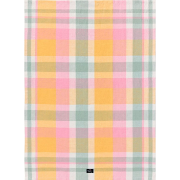 Lexington Checked Geschirrtuch, 50 x 70 cm, 55% Leinen / 45% Baumwolle, gelb/grün. 50 x 70 cm – kariert (Gelb/Grün/Rosa) - Bild-Darstellung des Produktes 1