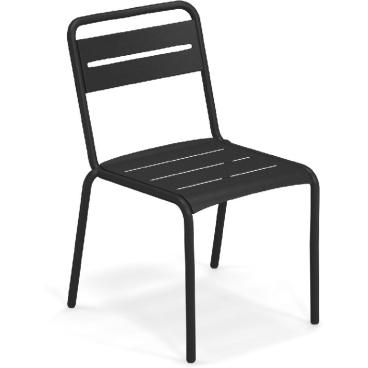 emu STAR Stuhl aus Stahl – komfortabel, klassisches Design, hergestellt in Italien. schwarz - Bild-Darstellung des Produktes 1