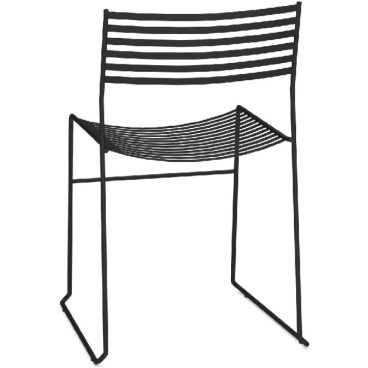 emu AERO Stuhl – stapelbar, leichtes Stahlgestell, komfortable Größe, in verschiedenen Farben, formschönes Design. schwarz - Bild-Darstellung des Produktes 1