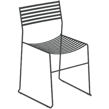 emu AERO Stuhl – stapelbar, leichtes Stahlgestell, komfortable Größe, in verschiedenen Farben, formschönes Design. antikeisen - Bild-Darstellung des Produktes 1