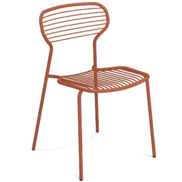 emu APERO Stuhl – pulverbeschichteter Stahl, zeitgenössisches Design von Martin Drechsel, in verschiedenen Farben erhältlich, hergestellt in Italien. ahornrot - Bild-Darstellung des Produktes 1