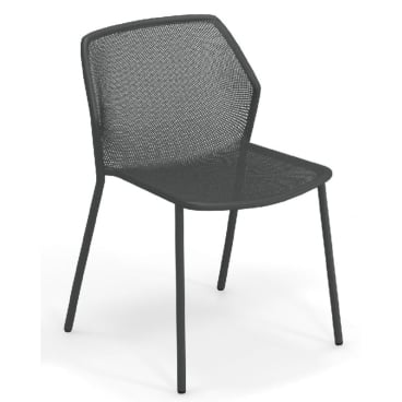 emu DARWIN Stuhl, gelochter pulverbeschichteter Stahl, Design LucidiPevere, in verschiedenen Farben erhältlich. Antik-Eisen - Bild-Darstellung des Produktes 1