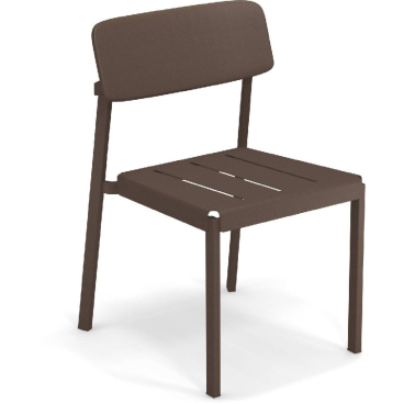 emu SHINE Stuhl – Aluminium-Design von Arik Levy, leichtes, modernes Sitzmöbel mit angenehmem Sitzkomfort, in verschiedenen Farben erhältlich. Indischbraun - Bild-Darstellung des Produktes 1