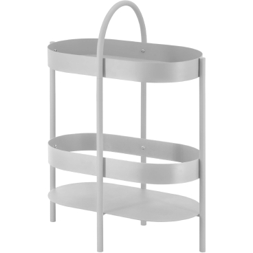 Remember Barbara Beistellkonsole, hellgrau, 2 Ebenen, pulverbeschichtetes Metall. hellgrau - Bild-Darstellung des Produktes 1