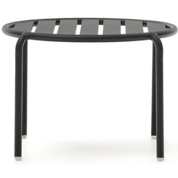 Kave Home Joncols Garten-Beistelltisch, Aluminium, Grau. Breite: 68 cm - Tiefe: 68 cm - Höhe: 42 cm - Bild-Darstellung des Produktes 1