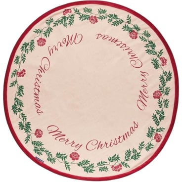 Lexington Weihnachtsbaum-Teppich Ø 110 cm, 50% Jute / 50% Baumwolle, Beige. Ø 110 cm - Bild-Darstellung des Produktes 1