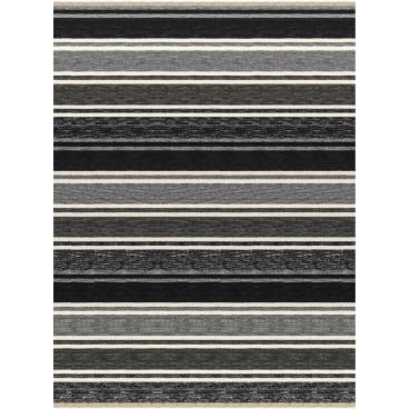 Born in Sweden Tom Teppich – gestreift, Wolle/Leinen, grau. 170x230 cm - Bild-Darstellung des Produktes 1